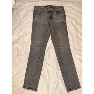 Ann Taylor LOFT Curvy Skinny Jeans Womens Size 28/6 Gray Stretch Denim Mid Rise